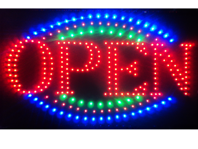 Open LED Sign, 24