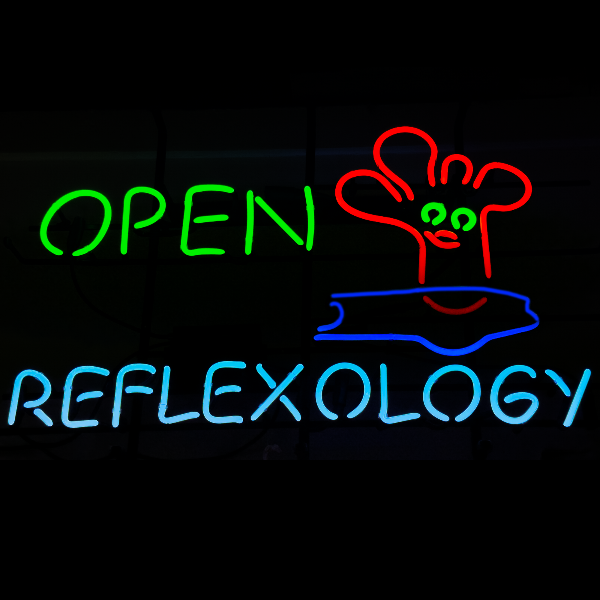 Open Reflexology Neon Sign - Large Size - 37