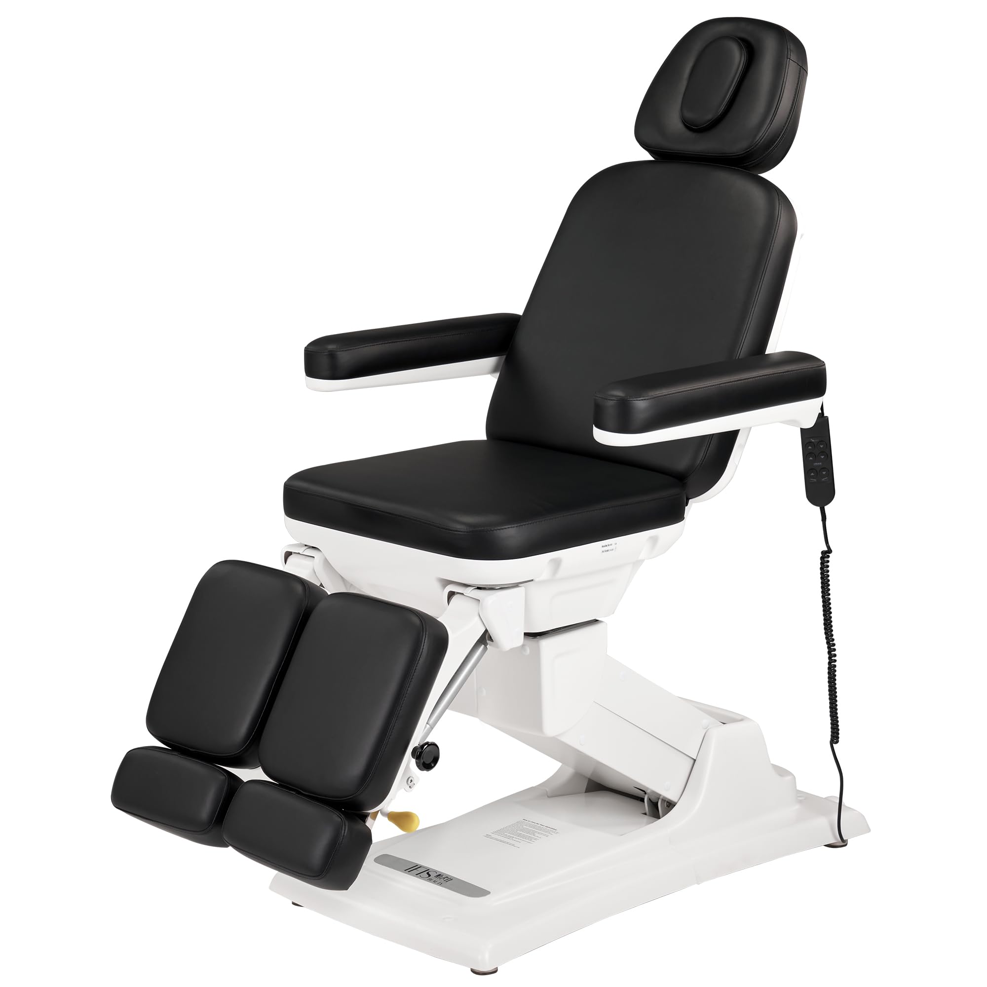 TOA Black Sonora Electric Beauty Bed with Adjustable Tilting Leg Rest ...